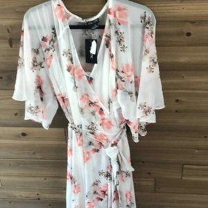 City Chic Wrap Lotus Maxi Dress Size 14